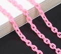 Vibrant pink acrylic chain link strap for DIY crafts and fashion accessories - Pink