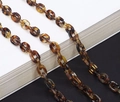 Tortoiseshell resin eyewear chain with translucent amber acrylic links for glasses - Leopard Print