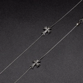 Silver metal eyewear chain with retro cross pendants and non-slip adjustable loops - Cross Pendant Style / Silver
