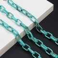 Minimalist turquoise resin eyeglass chain with brown marble texture on modern display - Turquoise (Teal Green Marble)