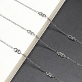 Catena per occhiali in acciaio inossidabile con maglie a rombo in colore argento - Color Acciaio