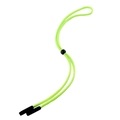 Adjustable fluorescent green nylon eyewear lanyard with non-slip toggle and cord ends - Green