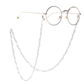 Cadena de acero inoxidable para gafas con eslabones de corazón y bucles antideslizantes - Color Acero