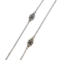 Vintage bronze sunglasses chain with hollow floral links and retro metal texture - Bronze Hollow Flower Style