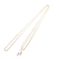 Dual-tone gold and silver layered metal sunglass chains with non-slip silicone loops - Double Layer Gold & Silver Mixed