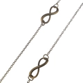 Cadena de gafas retro en bronce con símbolo de infinito y eslabones de metal - Bronce