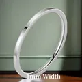 Polished silver stainless steel 1mm slim ring for stacking, minimalist band style - Size 5 / Silver Polished (1mm)