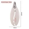 Weiße Tierkrallenschere für kleine Hunde mit Sicherheitssperre und Maßen 135mm x 54mm - Reguläre Passform / Gebrochenes Weiß