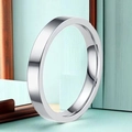 Minimalist 10mm wide stainless steel ring with a polished silver-tone finish for men - Size 5 / Silver Polished (4mm)