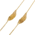 Golden feather pendant eyewear chain with non-slip metal link for a stylish look - Feather Dreamcatcher / Gold