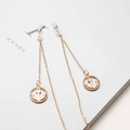 Golden nautical glasses chain with anchor pendant on minimalist grey magazine background - Anchor Pendant / Gold