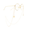 Chaîne de lunettes dorée avec pendentifs marguerites blanches et boucles antidérapantes - Défaut