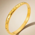 Bracciale a cerchio stella placcato oro 18K lucido con diamanti scintillanti da donna - Stile Stella Colore Oro (39乙-E-2)