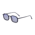Lunettes de soleil carrées modernes avec monture texturée et verres dégradés homme - Monture Gunmetal Mat/Verres à Revêtement Gris-Bleu Clair (C2)