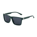 Polarized square sunglasses in matte deep green frame with dark gray lenses - C6 Matte Green Frame Gray Lens