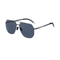 Classic pilot polarized sunglasses with dark gray lenses and stainless steel temples - Grey Frame Grey Lens (M01)