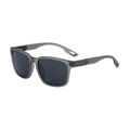 Classic square frame polarized sunglasses with grey translucent frame and dark lenses - Matte Transparent Gray Frame Gray Lens