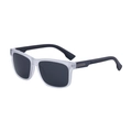 Gafas de sol polarizadas cuadradas modernas con montura mate y lentes grises - Montura Gris Transparente Mate Lentes Grises (C2)