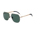 Classic aviator sunglasses with gold metal frame and dark green polarized lenses - Gold Frame Green Lens (M04)