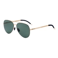 Lunettes de soleil aviateur polarisées avec monture dorée et verres vert foncé - Monture Or Verre Vert (M04)
