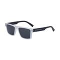 Gafas de sol cuadradas polarizadas con montura mate y patillas antideslizantes - Montura Transparente Mate Lente Gris