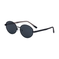 Lunettes de soleil polarisées ovales classiques avec monture en métal noir pour femmes - Noir Sable (C1)