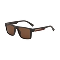 Gafas de sol polarizadas cuadradas para hombre con montura mate y lentes ámbar - Montura Marrón Mate Lente Marrón