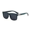 Gafas de sol polarizadas cuadradas gris mate con patillas de rayas verde oscuro - Montura Verde Mate / Lentes Grises