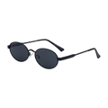 Gafas de sol polarizadas ovaladas con montura de metal negro y lentes oscuros mujer - C1 Negro Arena