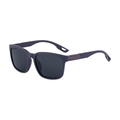 Square polarized sunglasses featuring matte purple frame and hollow triangle temple design - Matte Purple Frame Gray Lens