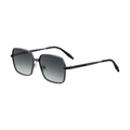 Quadratische graue Metallsonnenbrille mit strukturierter Fassung und Verlaufsgläsern - Gun Graugrün