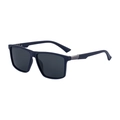Polarized square sunglasses for men in deep blue matte frame with dark grey lenses - Matte Blue Frame Gray Lens (C3)