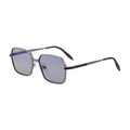 Lunettes de soleil carrées en métal avec verres dégradés violets et gravures d'étoiles - Gris Anthracite Clair Gris Bleu