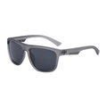 Classic matte grey square frame polarized sunglasses with dark lenses for driving - Matte Gray Frame Gray Lens