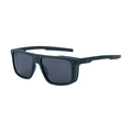 Tactical square polarized sunglasses in matte olive green with side mesh shield detail - Matte Green Frame Gray Lens (C5)