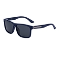 Polarized square sunglasses in deep blue frame with grey lenses and silver detail - C4 Matte Blue Frame Gray Lens