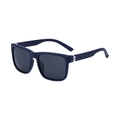 Gafas de sol polarizadas azul marino con montura cuadrada y detalles metálicos laterales - Marco Azul Arena Mate Lente Gris