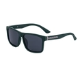 Polarized square sunglasses in matte dark green with grey lenses for driving - Matte Green Frame Gray Lens