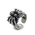 Vintage-Spinne-Ring für Herren in Silberoptik mit verstellbarer Bandbreite Punk-Stil - Einstellbar Offen / Antik Silber