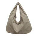 2024 stylish khaki puffy tote bag made of lightweight parachute fabric for women - Khaki