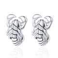 Orecchini a perno a forma di scorpione in argento lucido per uomo e donna stile punk - Argento antico