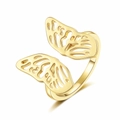 Elegante anello aperto a farfalla dorato con un design 3D minimalista e sofisticato - Aperto Regolabile / Oro