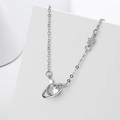 Elegante collana con ciondolo a pianeta argento con zircone e dettaglio a stella - Oro Bianco