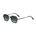 Retro-Sonnenbrille mit dunkelgrünen Verlaufsgläsern und dunkelgrauem Metallrahmen - C4 Gunmetal Grau Grün