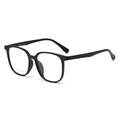 Gafas graduadas modernas de montura cuadrada negra para hombre con diseño vintage minimalista - Negro mate