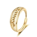 Verstelbare gouden gelaagde ring met acht beweegbare kralen voor stressverlichting - Gouden Multi-kraal Stijl(KL-01450 Goud)