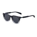 Polarisierte Quadrat-Sonnenbrille für Herren mit schwarz verlaufendem Gestell - C8 Schwarz Transparent Grau Verlauf Rahmen Graue Gläser