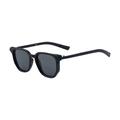 Gafas de sol poligonales para hombre con montura negra cuadrada y lentes grises - C3 Negro Mate Gris
