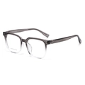 Men's square fashion glasses in gray gradient color frame for prescription lenses - C4 Gradient Grey White