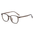 Montatura per occhiali da vista quadrata oversize tortora traslucida da donna modello J10004 - Caffè Trasparente